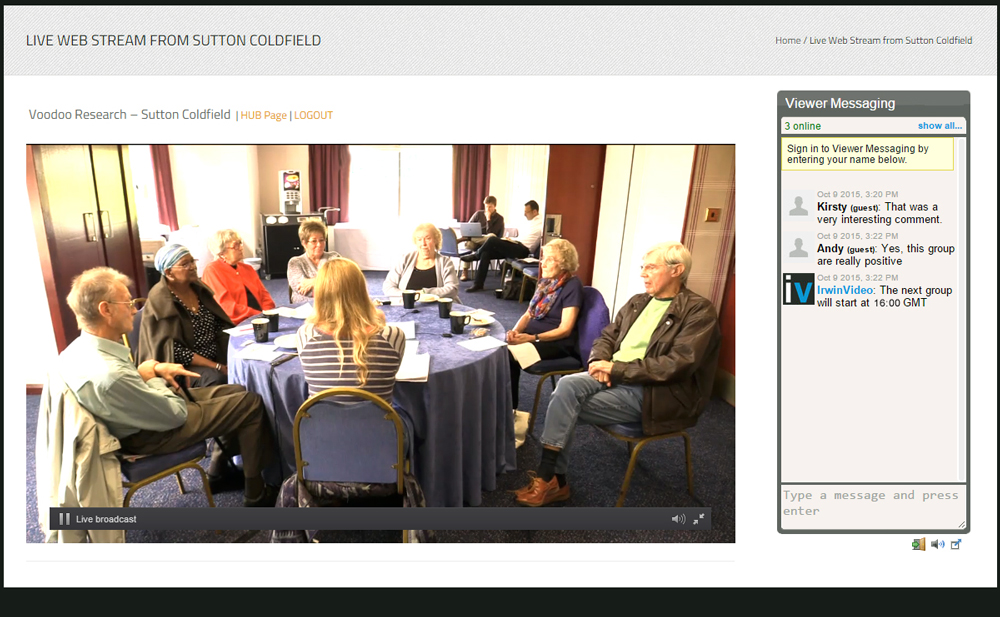 Focus Group Web Streaming
